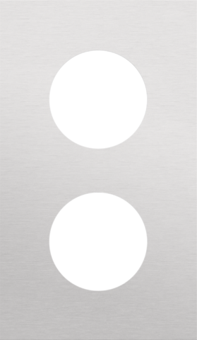 Niko - Tweevoudige afdekplaat, 60 mm centerafstand, voor twee stopc - 155-74201