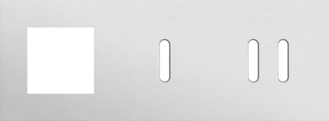 Niko - Drievoudige afdekplaat, horizontaal 71 mm centerafstand,voor - 155-56720