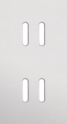 Niko - Tweevoudige afdekplaat, verticaal 71 mm centerafstand, voor - 155-56852
