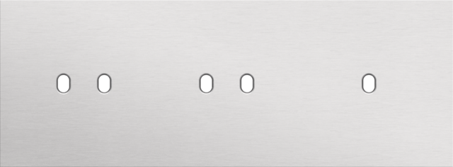 Niko - Drievoudige afdekplaat, horizontaal 71 mm centerafstand,voor - 155-57704