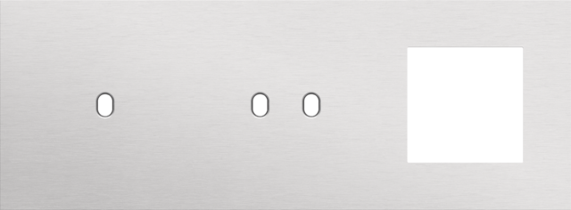 Niko - Drievoudige afdekplaat, horizontaal 71 mm centerafstand,voor - 155-57723