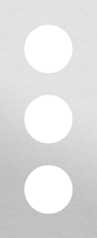 Niko - Drievoudige afdekplaat, 60 mm centerafstand, voor drie stopc - 155-74301