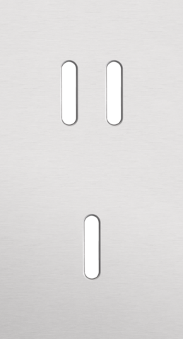 Niko - Tweevoudige afdekplaat, verticaal 71 mm centerafstand, voor - 155-56854