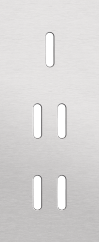 Niko - Drievoudige afdekplaat, verticaal 60 mm centerafstand, voor - 155-56353