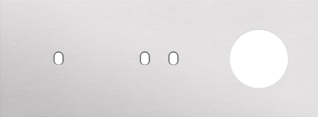 Niko - Drievoudige afdekplaat, horizontaal 71 mm centerafstand,voor - 155-57718