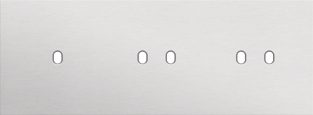Niko - Drievoudige afdekplaat, horizontaal 71 mm centerafstand,voor - 155-57703