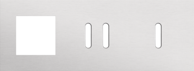 Niko - Drievoudige afdekplaat, horizontaal 71 mm centerafstand,voor - 155-56722