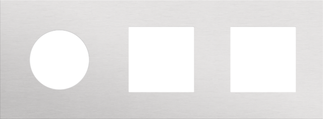 Niko - Drievoudige afdekplaat, horizontaal 71 mm centerafstand,voor - 155-74703