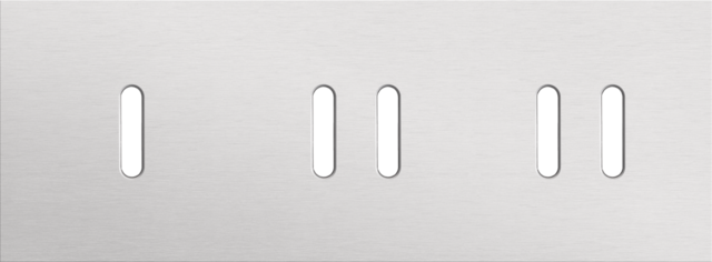Niko - Drievoudige afdekplaat, horizontaal 71 mm centerafstand,voor - 155-56703