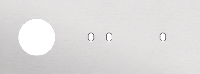 Niko - Drievoudige afdekplaat, horizontaal 71 mm centerafstand,voor - 155-57717