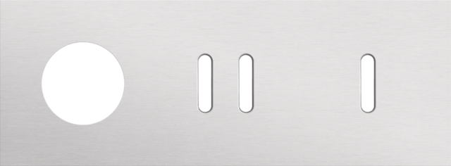 Niko - Drievoudige afdekplaat, horizontaal 71 mm centerafstand,voor - 155-56717