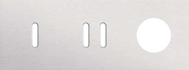 Niko - Drievoudige afdekplaat, horizontaal 71 mm centerafstand,voor - 155-56718