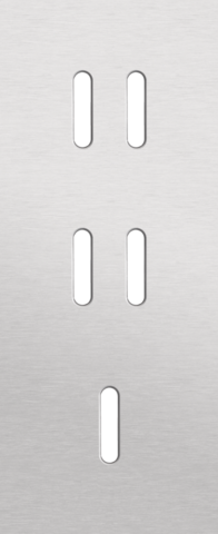Niko - Drievoudige afdekplaat, verticaal 60 mm centerafstand, voor - 155-56354