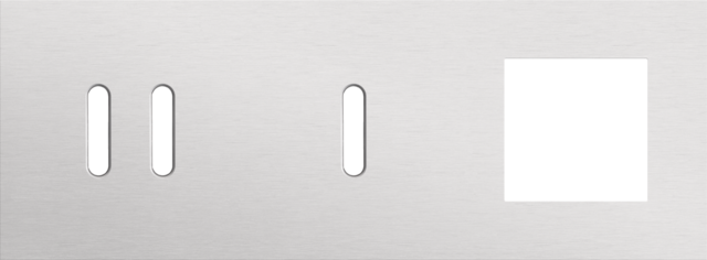 Niko - Drievoudige afdekplaat, horizontaal 71 mm centerafstand,voor - 155-56721