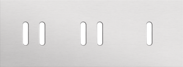 Niko - Drievoudige afdekplaat, horizontaal 71 mm centerafstand,voor - 155-56704