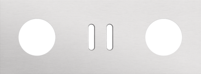 Niko - Drievoudige afdekplaat, horizontaal 71 mm centerafstand,voor - 155-56719
