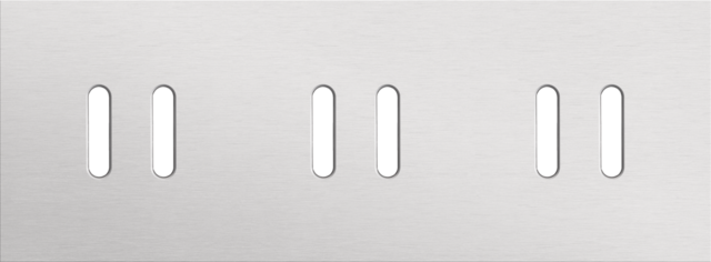 Niko - Drievoudige afdekplaat, horizontaal 71 mm centerafstand, voo - 155-56702