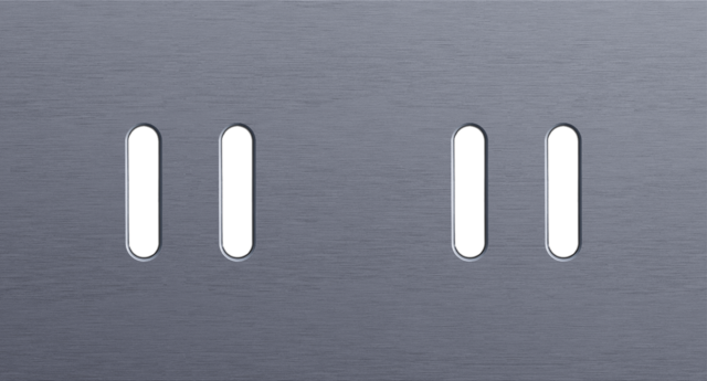 Niko - Tweevoudige afdekplaat, horizontaal 71 mm centerafstand, voo - 226-56802