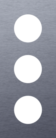 Niko - Drievoudige afdekplaat, 60 mm centerafstand, voor drie stopc - 226-74301