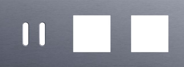 Niko - Drievoudige afdekplaat, horizontaal 71 mm centerafstand,voor - 226-56707