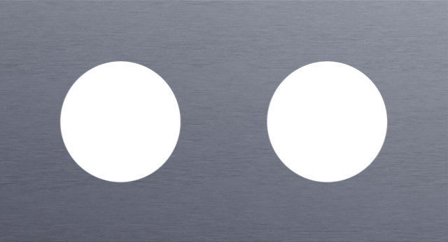 Niko - Tweevoudige afdekplaat, 71 mm centerafstand, voor twee stopc - 226-74801