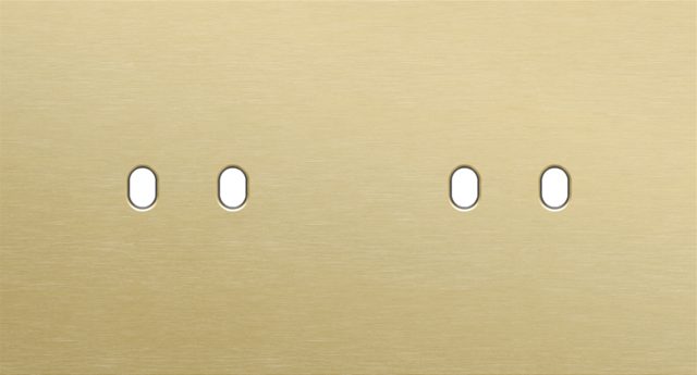 Niko - Tweevoudige afdekplaat, horizontaal 71 mm centerafstand, voo - 227-57802