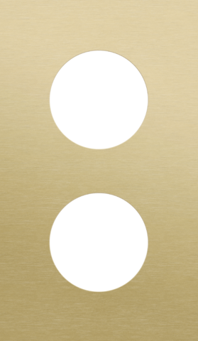 Niko - Tweevoudige afdekplaat, 60 mm centerafstand, voor twee stopc - 227-74201