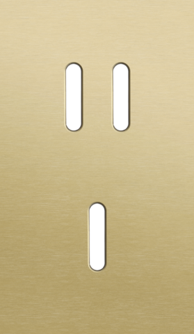 Niko - Tweevoudige afdekplaat, verticaal 60 mm centerafstand, voor - 227-56254