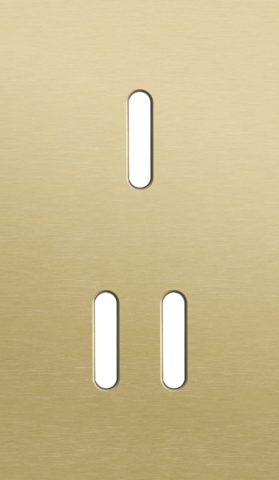 Niko - Tweevoudige afdekplaat, verticaal 60 mm centerafstand, voor - 227-56253