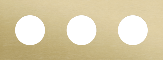 Niko - Drievoudige afdekplaat, 71 mm centerafstand, voor drie stopc - 227-74701