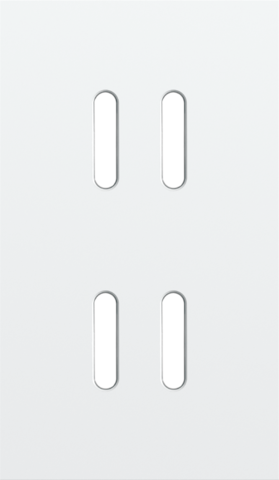 Niko - Tweevoudige afdekplaat, verticaal 60 mm centerafstand, voor - 154-56252