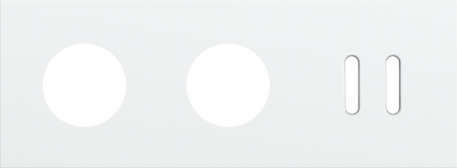 Niko - Drievoudige afdekplaat, horizontaal 71 mm centerafstand, voo - 154-56712