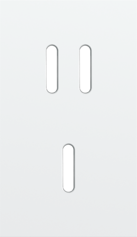 Niko - Tweevoudige afdekplaat, verticaal 60 mm centerafstand, voor - 154-56254