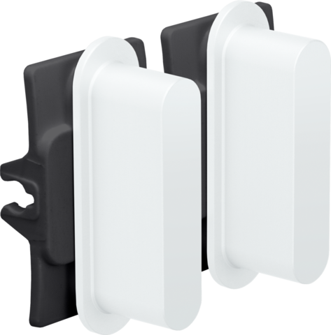 Niko - Rocker set voor tweevoudige schakelfuncties, steel whit - 154-56002