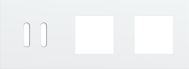 Niko - Drievoudige afdekplaat, horizontaal 71 mm centerafstand,voor - 154-56707