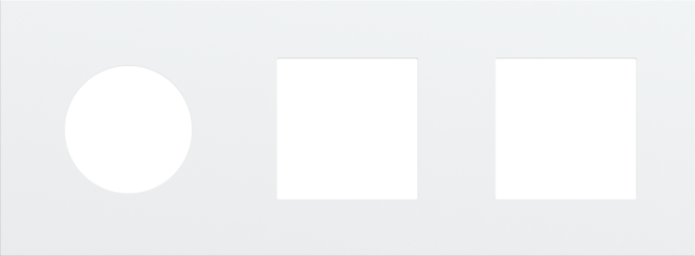 Niko - Drievoudige afdekplaat, horizontaal 71 mm centerafstand,voor - 154-74703