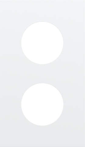 Niko - Tweevoudige afdekplaat, 60 mm centerafstand, voor twee stopc - 154-74201