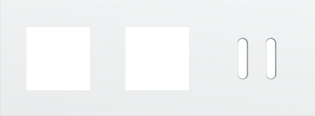 Niko - Drievoudige afdekplaat, horizontaal 71 mm centerafstand,voor - 154-56708
