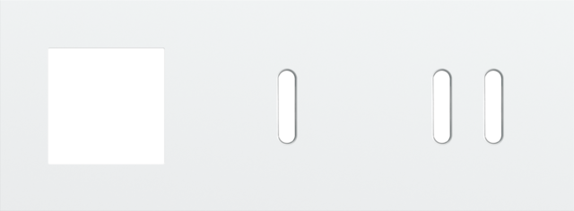Niko - Drievoudige afdekplaat, horizontaal 71 mm centerafstand,voor - 154-56720