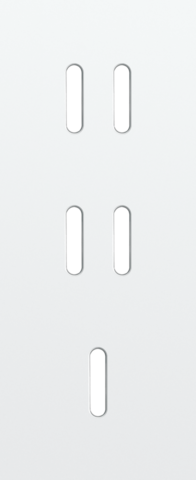 Niko - Drievoudige afdekplaat, verticaal 60 mm centerafstand, voor - 154-56354