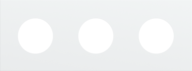 Niko - Drievoudige afdekplaat, 71 mm centerafstand, voor drie stopc - 154-74701