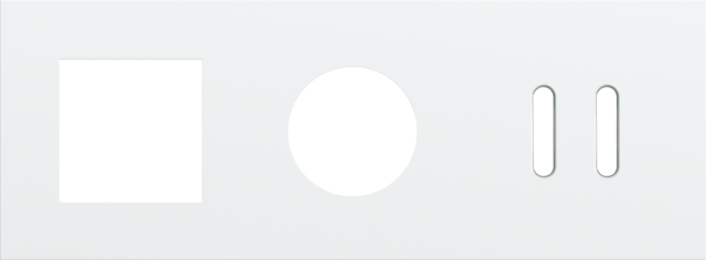 Niko - Drievoudige afdekplaat, horizontaal 71 mm centerafstand,voor - 154-56716