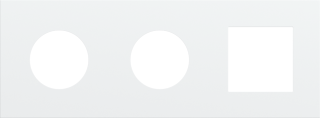Niko - Drievoudige afdekplaat, horizontaal 71 mm centerafstand,voor - 154-74702