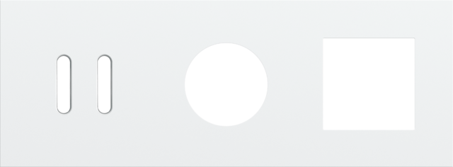Niko - Drievoudige afdekplaat, horizontaal 71 mm centerafstand,voor - 154-56715