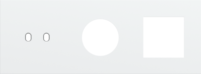 Niko - Drievoudige afdekplaat, horizontaal 71 mm centerafstand,voor - 154-57715