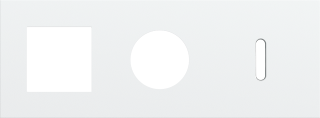 Niko - Drievoudige afdekplaat, horizontaal 71 mm centerafstand,voor - 154-56714