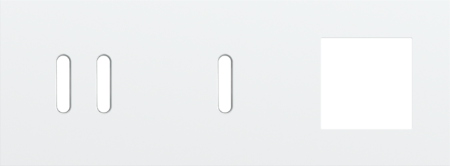 Niko - Drievoudige afdekplaat, horizontaal 71 mm centerafstand,voor - 154-56721
