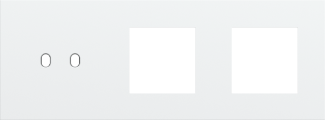 Niko - Drievoudige afdekplaat, horizontaal 71 mm centerafstand,voor - 154-57707