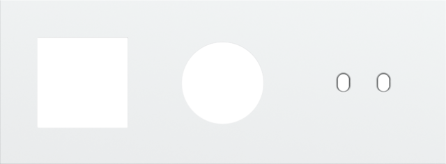 Niko - Drievoudige afdekplaat, horizontaal 71 mm centerafstand,voor - 154-57716