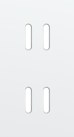 Niko - Tweevoudige afdekplaat, verticaal 71 mm centerafstand, voor - 154-56852